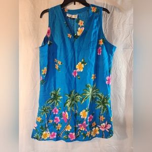 CZ Cover Ups, beach cover up. Hibiscus Iland bling beads gems, Size 1X